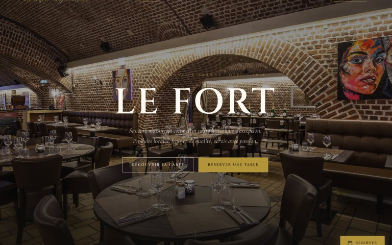 Site web Restaurant du Fort de Mons