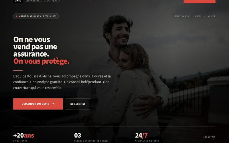 Site web AXA Assurances Koussa & Michel